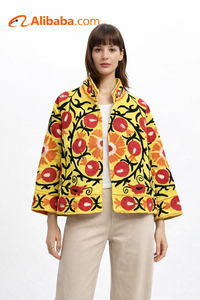 Chaqueta Bomber con Capucha para Mujer, Estampado Animal, Estilo Étnico, Oversize, Abrigo Artesanal para Festival, Invierno, Grueso, Impermeable, Lona, Algodón, Tela No Tejida - Product Image 3