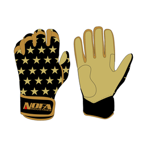 Sublimated Leather Baseball Batting Gloves Custom Left-Handed <b>Hook</b> & Loop Closure Moisture Wicking Performan Factory Direct - Product Image 4