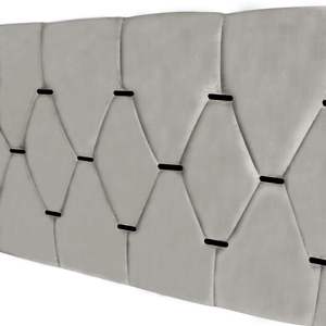 Lit rembourré gris design moderne de taille queen avec tiroirs gigognes sans sommier. - Product Image 6