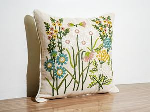 Handcrafted Cotton Embroidered <b>Cushion</b> <b>Cover</b> Luxury Sofa Pillow <b>Cover</b> OEM Wholesale India Exporter - Product Image 1