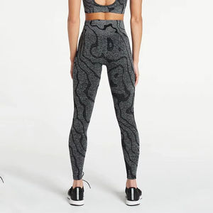 Mid-waisted Women's Breathable Quick Dry Spandex/Polyester Fitness Yoga <b>Legging</b> Solid <b>Pattern</b> Plus Size Wholesale Services - Product Image 5
