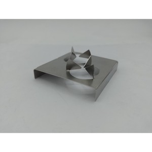 New Arrival Stainless Steel Square Trivet with <b>Red</b> Sun Design Non-Slip Modern Table Mat - Product Image 2