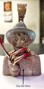 Nouveau Collier Pendentif 2026 avec Diamant Sertie en Bezel, Motif Visage de Fantôme 3D Style Hip-Hop, Or Rose, Design Personnalisé, Cadeau de Fête - Product Image 2