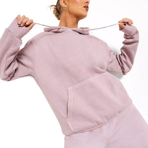Unisex Oversized <b>Pink</b> Hooded <b>Sweatshirt</b> 100% Cotton Fleece Casual Regular Fit Pocket Design Autumn Wear - Product Image 2