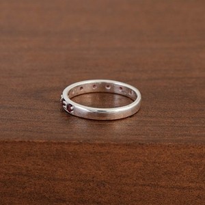 Best Wholesaler 925 Sterling <b>Silver</b> Band <b>Rings</b> 100% Natural Red <b>Garnet</b> Gemstones Full Eternity Engagement Band <b>Ring</b> Fine Jewelry - Product Image 2