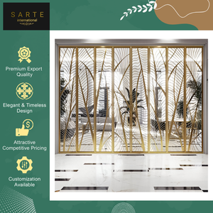 Panel Divisor de Habitaciones Plegable y Deslizante de Acero Inoxidable de Lujo y Alta Calidad, Pantalla Transparente Moderna y Decorativa para - Product Image 3