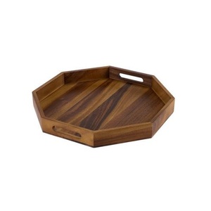 Multipurpose Handmade Wood Serving Tray for Home Dining Kitchen <b>Breakfast</b> Snacks Meals Beverages and Decorative Display - Product Image 3