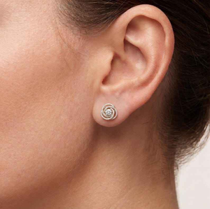 Boucles d'oreilles clous de luxe en moissanite, argent 925, ovales, effet halo, élégantes, double cercle, aspect diamant, cadeau bijoux - Product Image 2
