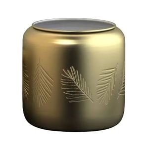 Maceta redonda de hierro color latón pálido dorado para decoración de jardín, apta para el hogar. - Product Image 4