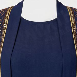 Conjunto de 2 Piezas, Abaya con Mangas de Murciélago y Lentejuelas, Vestido Casual de Verano para Mujer, Vestido de Fiesta para Ramadán, Caftán Musulmán, Color Personalizado - Product Image 4