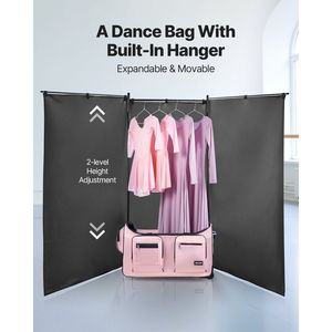 Borsa da ballo con ruote da 29 pollici con porta USB, appendiabiti regolabile e protezione della privacy, appendiabiti regolabile in altezza - Product Image 2