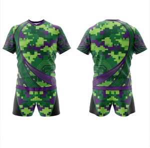 Ensemble d'uniformes de rugby personnalisés par sublimation, maillot et short de rugby respirants à haute élasticité - Product Image 1