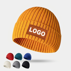 Gorros de Invierno de Moda, Gorro de Punto Liso, Parche Bordado con Logotipo Personalizado, Unisex, Ropa Urbana - Product Image 2