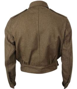 Unisex Vintage <b>Woolen</b> Jacket Regular Woven Bomber WW2 Reproduction Uniform Winter Solid OEM British 40 Pattern Tunic - Product Image 4