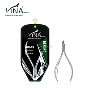 Pince à Ongles Poignée Ergonomique VNN-19 Vina en Acier Carbone Revêtement Gris Poignée Semi-Courbée Coupe-Ongles - Product Image 6