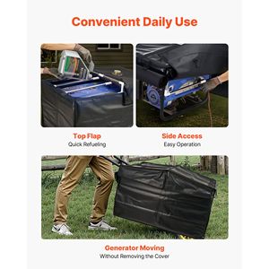 Funda Impermeable Universal para Generador de 34 x 24 x 21 Pulgadas, Compatible con la Mayoría de los Generadores Portátiles de 3500 a 12000 Vatios, Accesorios para Generadores - Product Image 4