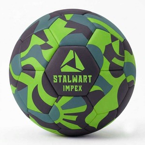 Balón de Fútbol Stalwart Impex Verde y Negro con Diseño de Logotipo Duradero y Serigrafía - Product Image 1