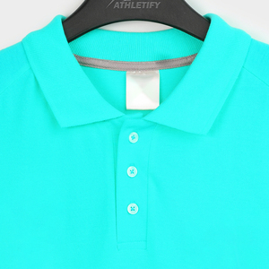 Blue <b>Turquoise</b> <b>Men's</b> Formal Short Sleeve for T-<b>Shirt</b> Comfortable Breathable Anti-Wrinkle Custom Design Pure Organic Cotton - Product Image 3