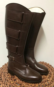 Bottes de moto antidérapantes ultra-résistantes de haute qualité, logo personnalisé, bottes longues en cuir d'équitation haut de gamme - Product Image 5