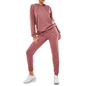 Ropa deportiva, chándal holgado de 2 piezas para mujer, chándal de algodón liso de alta calidad con logotipo personalizado 2026 - Product Image 2