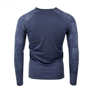 OEM Custom Sublimated MMA Rash Guard <b>Compression</b> Fit Breathable Anti-UV Sportswear for <b>Men</b> Front Logo UPF50+ 100% Polyester - Product Image 5