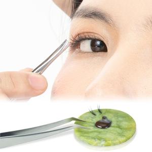 Round Jade Stone Eyelash Glue Pallet <b>Adhesive</b> Holder Pad for False <b>Lash</b> Extension Makeup - Product Image 2