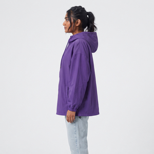<b>Women</b> Winter Windbreaker Zipper Hoodie Polyester/Nylon Printed <b>Lightweight</b> <b>Hooded</b> <b>Jacket</b> Relaxed Loose Fit Casual Streetwear - Product Image 3