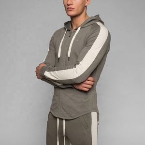 Ensemble de survêtement 2 pièces pour homme en molleton 100 % coton de haute qualité, avec sweats à capuche brodés, imperméables et tricotés pour l'hiver - Product Image 3