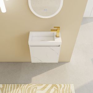 20\" <b>Wall</b> Mounted <b>Floating</b> Bathroom Vanity with Resin Sink and Soft-Close Cabinet Door - Product Image 5