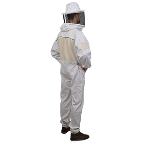 Combinaison d'apiculteur à double voile, voile en maille ventilée à 3 couches et voile rond, poignets élastiques, plusieurs poches - Product Image 5