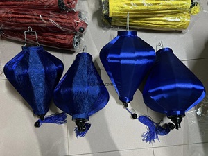 Linterna de Bambú Hecha a Mano en Vietnam, Decoración Colgante para Fiestas al Aire Libre, Bodas, Cubierta de Tela Pintable DIY - Product Image 4