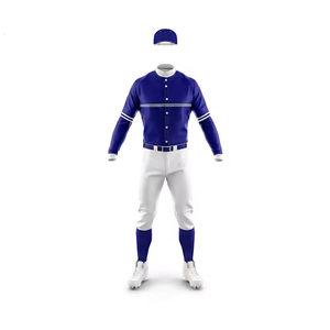Uniforme de baseball pour hommes et femmes, 100% polyester, respirant, léger, logo personnalisable, nouveau design - Product Image 1