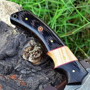 Handmade Damascus Steel Survival Hunting <b>Knife</b> with Wood <b>Handle</b> Fixed Blade Camping Bushcraft <b>Knife</b> OEM ODM Manufacture - Product Image 5