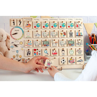 Tableau de tâches quotidiennes en bois pour enfants : liste de routines intelligentes