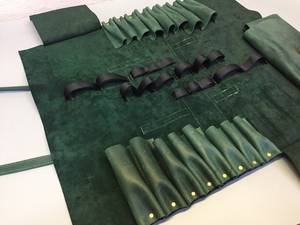 Sac à dos de transport portable en cuir véritable, classique, écologique et léger pour couteaux de cuisine et de chef - Product Image 4