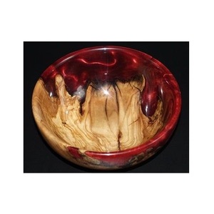 Bol artisanal en résine époxy et bois d'acacia avec une fusion unique, sans BPA et écologique, pour la décoration et le service - Product Image 1