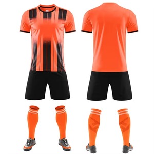 Men Soccer Jersey <b>Red</b> Short Sleeve Crew Neck Sublimated Moisture Wicking Athletic Fit Team Number 8 Uniform Set - Product Image 2