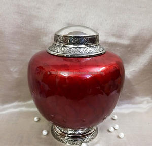 Urnes funéraires en laiton de haute qualité, gravées, blanc nacré, Meena, pour cendres humaines ou d'animaux de compagnie, souvenirs pour adultes, fournitures funéraires - Product Image 6