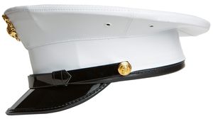 Casquettes à visière brodées sur mesure avec écusson en bullion blanc, chapeaux uniformes de haute qualité, coupe structurée, vente en gros, fabricant en vrac - Product Image 6