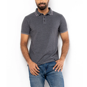 Polo de hombre de alta calidad, corte ajustado, informal, de manga corta. - Product Image 1