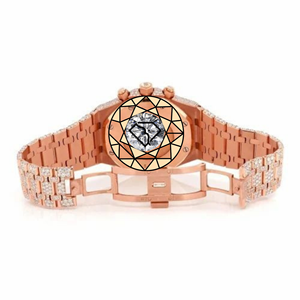Montre pour femme en acier inoxydable avec cadran à chiffres romains, mouvement à quartz analogique, forme octogonale, fermoir déployant et diamants de laboratoire - Product Image 2