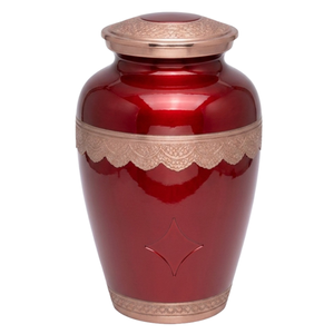 Urne funéraire personnalisable en alliage pour adulte avec bande gravée, finition or et blanc clair, urnes funéraires métalliques pour cendres humaines - Product Image 6
