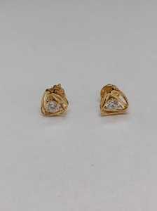 Pendientes de Oro Satvik Ratna ER 43 SOLITAIRE, Chapados en Oro de 10K/14K/18K, con Diamante Cultivado en Laboratorio, Engaste de Puntas, Certificados, para Uso Diario, Regalo - Product Image 3