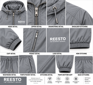 Nylon Tracksuits for Men Custom logo Bulk Mens Jackets <b>Running</b> <b>hoodie</b> sweatshirt Lightweight Waterproof windbreaker tracksuits - Product Image 5