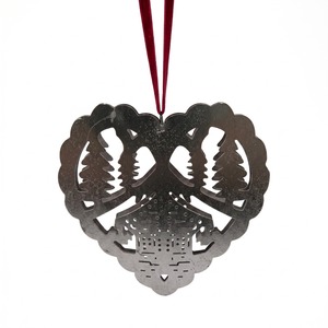 Wholesale Metal <b>Christmas</b> Hanging Ornament Heart Shape With Premium Craftsmanship For Retail Stores <b>Gift</b> Shops - Product Image 3