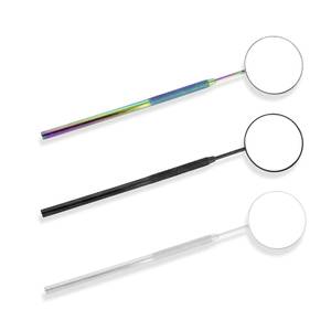 Morje Surgical Stainless Steel Golden Pink Blue Makeup <b>Mirror</b> <b>Long</b> Handle Oval Reflective Surface Magnifying <b>Wall</b>-Mounted <b>for</b> - Product Image 6