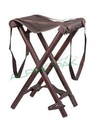 Taburete Trípode de Caza de Madera y Cuero Marrón, Ligero y Resistente, con Capacidad de 250 lb, para Caza, Senderismo y Caminatas al Aire Libre - Product Image 2