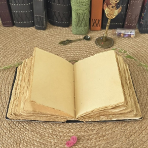 Carnet en cuir personnalisé avec motif loup en relief, fait main, vintage, couverture rigide, mini carnet 7x5 pouces, agenda relié en cuir, cadeau - Product Image 6