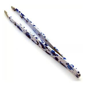 Pinzas de Precisión para Pestañas de Acero Inoxidable con Diseño de Salpicaduras Azules y Punta Suave - Product Image 6