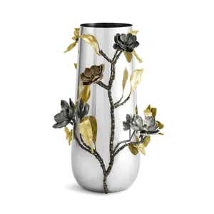 Handmade Artistic Iron Flower Vase Coastal Design Eco-Friendly Modern Luxury <b>Tabletop</b> Floor Decor - Product Image 1